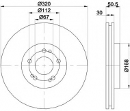 Тормозной диск HELLA 8DD 355 103-411