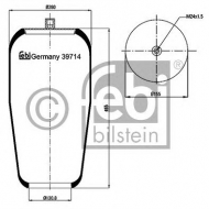 Баллон пневматической рессоры FEBI BILSTEIN 39714