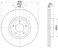 Тормозной диск HELLA 8DD 355 117-891