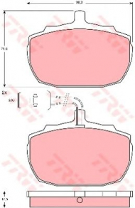 Комплект тормозных колодок TRW GDB771