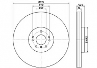 Тормозной диск PAGID 54766PRO