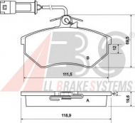 Комплект тормозных колодок A.B.S. 36791 OE
