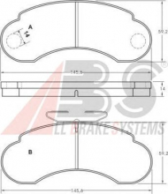 Комплект тормозных колодок A.B.S. 36828 OE