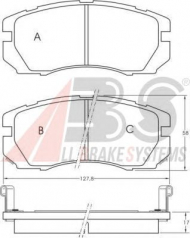 Комплект тормозных колодок A.B.S. 36878 OE
