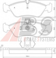 Комплект тормозных колодок A.B.S. 36913