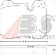 Комплект тормозных колодок A.B.S. 36952 OE