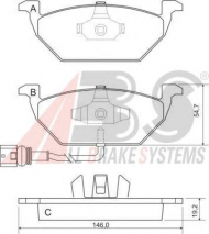 Комплект тормозных колодок A.B.S. 37155