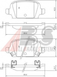 Комплект тормозных колодок A.B.S. 37212 OE