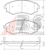 Комплект тормозных колодок A.B.S. 37468 OE