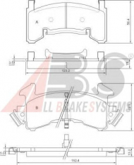 Комплект тормозных колодок A.B.S. 38154