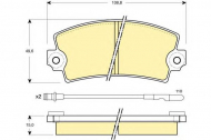 Комплект тормозных колодок GIRLING 6113033