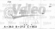 Генератор VALEO 436635