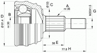 Шарнирный комплект OPEN PARTS CVJ5235.10