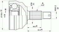 Шарнирный комплект OPEN PARTS CVJ5460.10