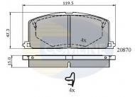 Комплект тормозных колодок COMLINE CBP3163