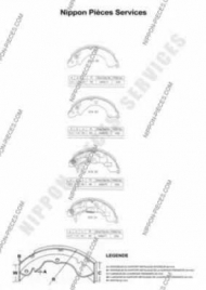 Комлект тормозных накладок NPS M350I26