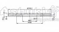 Тормозной диск ASHUKI M608-05
