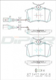 Комплект тормозных колодок DITAS DFB2387