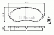 Комплект тормозных колодок BOSCH 0 986 424 610