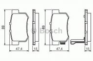 Комплект тормозных колодок BOSCH 0 986 461 006