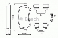 Комплект тормозных колодок BOSCH 0 986 494 175