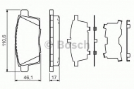 Комплект тормозных колодок BOSCH 0 986 494 376
