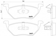Комплект тормозных колодок HELLA PAGID 8DB 355 014-951