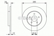 Тормозной диск BOSCH 0 986 479 934