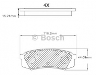 Комплект тормозных колодок BOSCH F 03B 150 032
