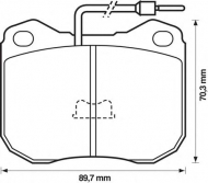 Комплект тормозных колодок BENDIX 571228B