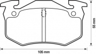 Комплект тормозных колодок BENDIX 571335B