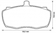 Комплект тормозных колодок BENDIX 571822B