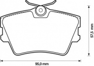 Комплект тормозных колодок BENDIX 571875B