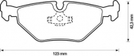 Комплект тормозных колодок BENDIX 571936B