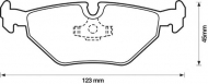 Комплект тормозных колодок BENDIX 571960B