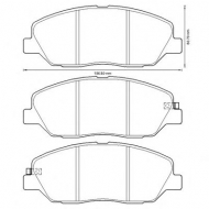 Комплект тормозных колодок BENDIX 572607B