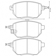Комплект тормозных колодок BENDIX 572649B