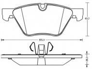 Комплект тормозных колодок BENDIX 573187B