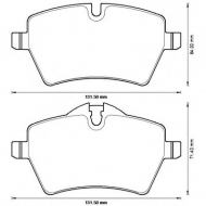 Комплект тормозных колодок BENDIX 573234B