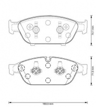 Комплект тормозных колодок BENDIX 573381B