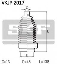 Комплект пыльника SKF VKJP 2017