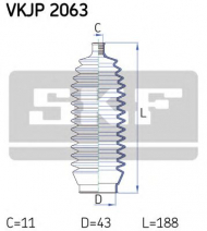 Комплект пыльника SKF VKJP 2063