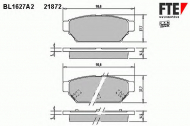 Комплект тормозных колодок FTE BL1626A2