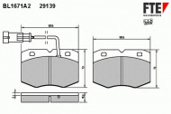 Комплект тормозных колодок FTE BL1671A2