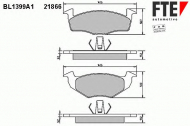 Комплект тормозных колодок FTE BL1399A1