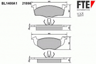 Комплект тормозных колодок FTE BL1400A1