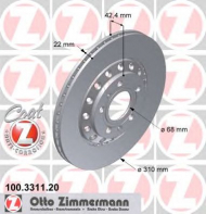 Тормозной диск ZIMMERMANN 100.3311.20