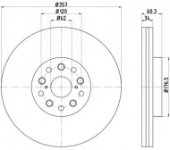 Тормозной диск HELLA 8DD 355 116-911
