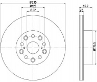 Тормозной диск HELLA 8DD 355 116-931
