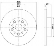 Тормозной диск HELLA 8DD 355 116-941